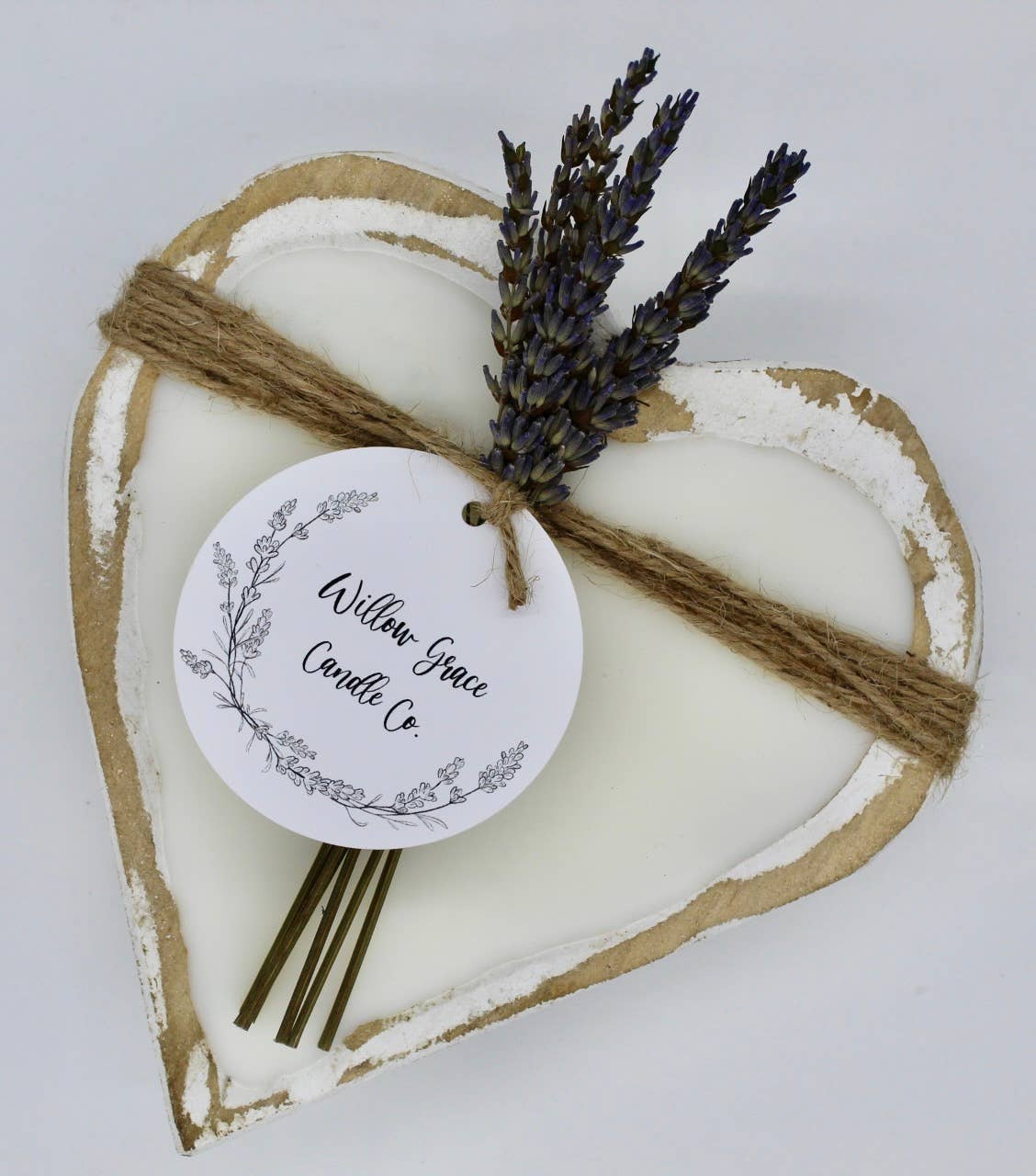 Small Heart Dough Bowl Candle