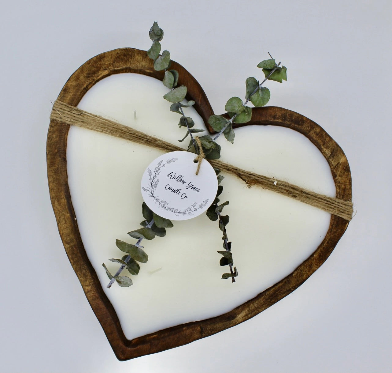 Small Heart Dough Bowl Candle