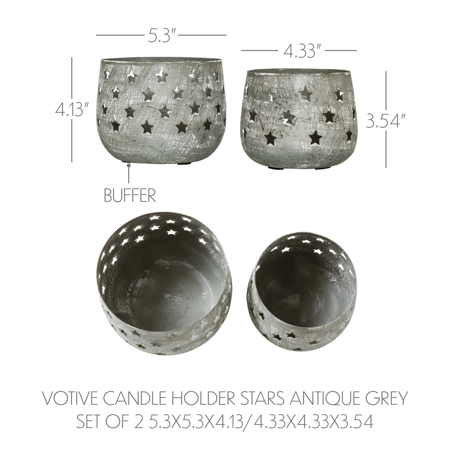Starbright Metal Candleholder Set
