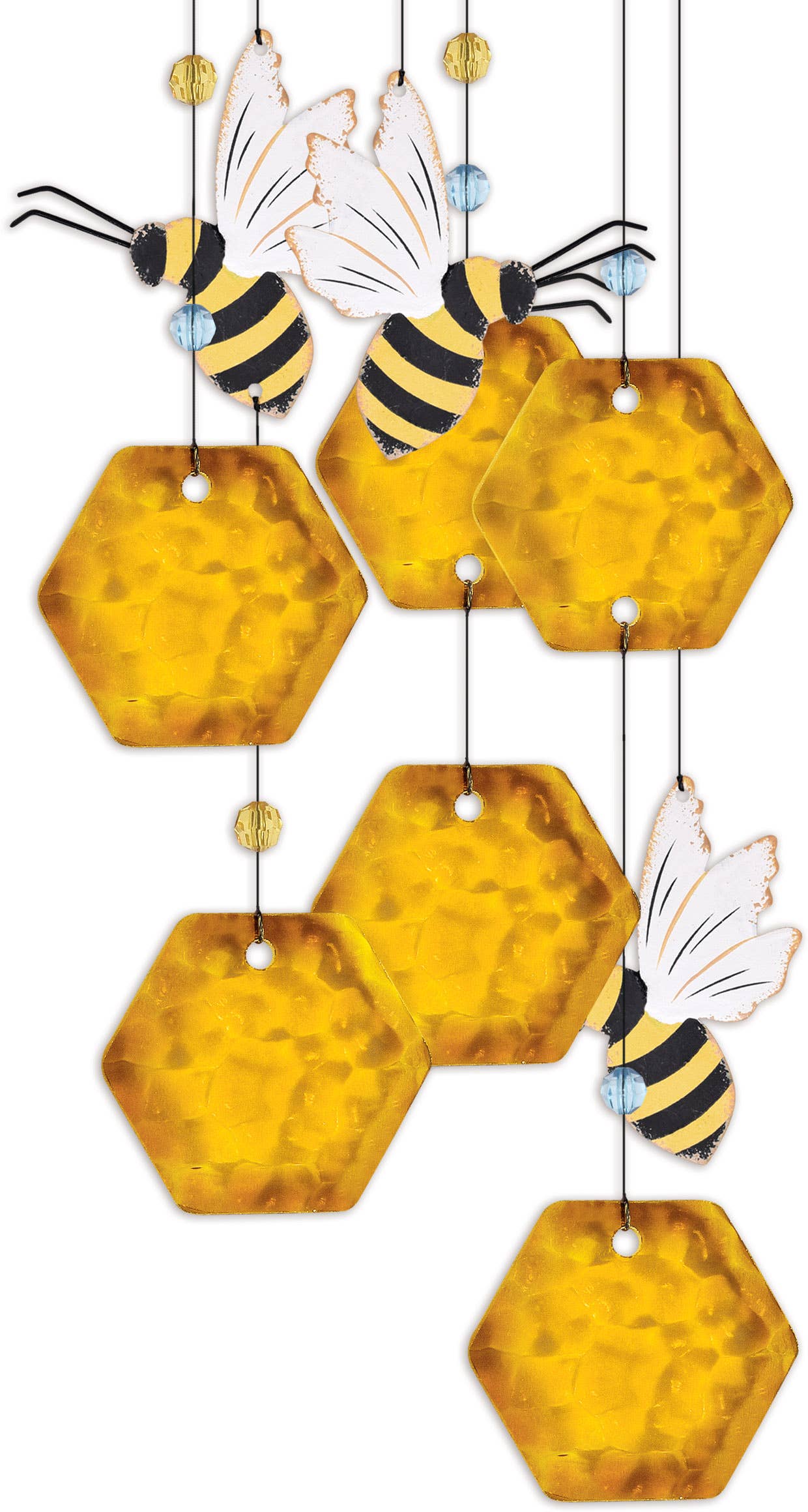 Metal Bee Hive Garden Wind Chime