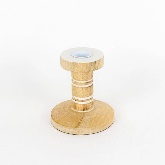 Mango Wood Taper Candle Holder