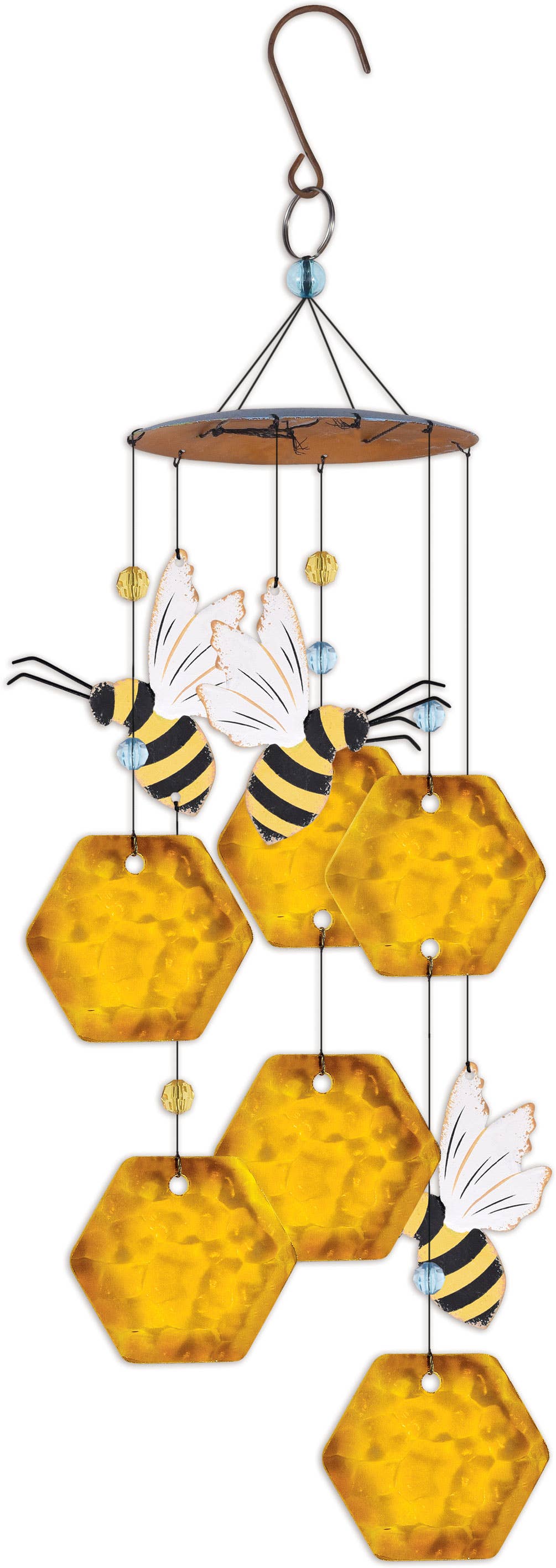 Metal Bee Hive Garden Wind Chime