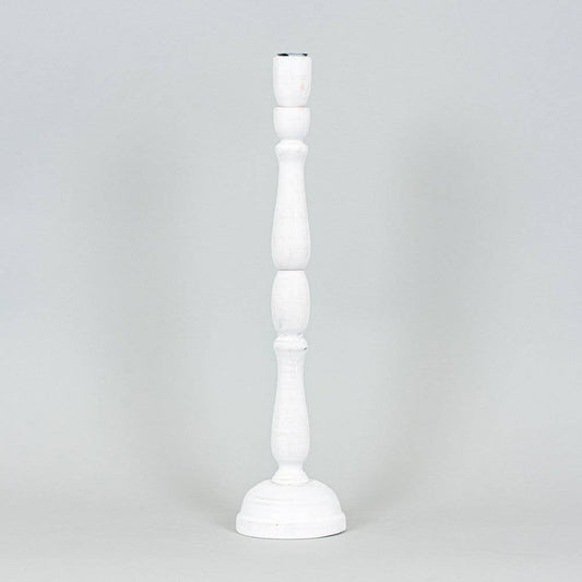 White Wood Taper Holder Large