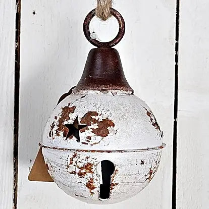 Aged Finished Metal Bell with Jute Loop