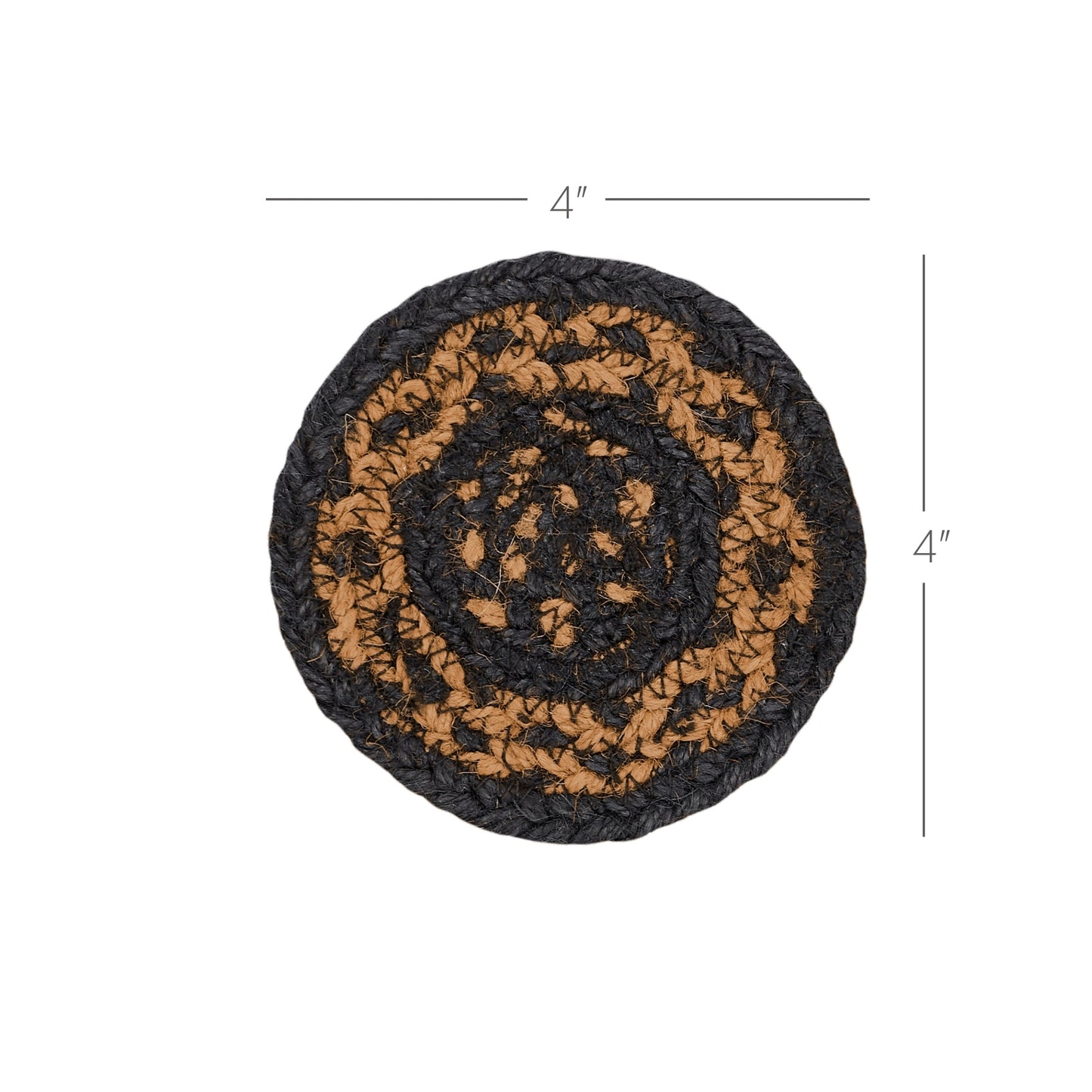 Black & Tan Jute Coaster Set