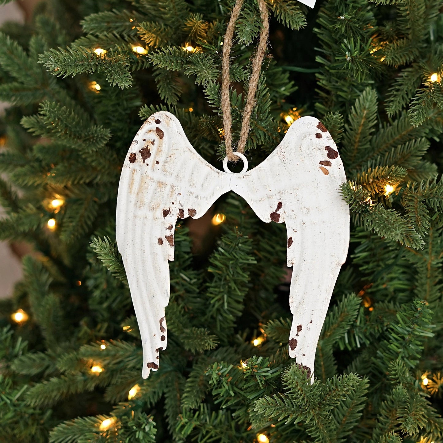 Distressed Metal Angel Wings