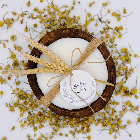 Mini Round Dough Bowl Candle