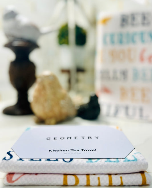 Geometry Bee Inspired Tea Towel