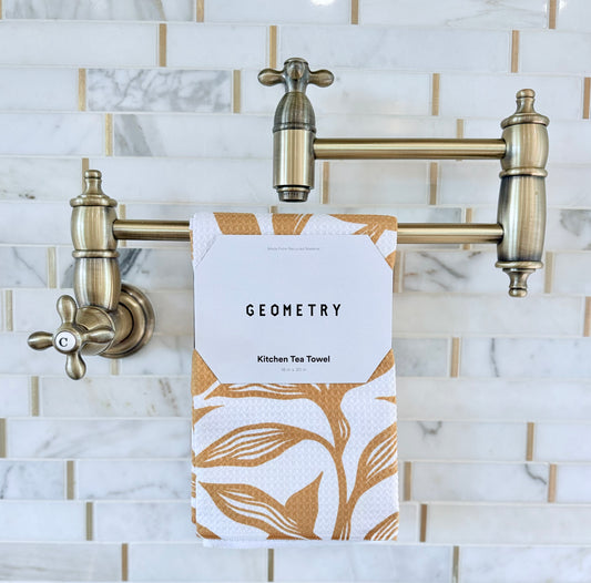 Geometry "Saffron" Tea Towel