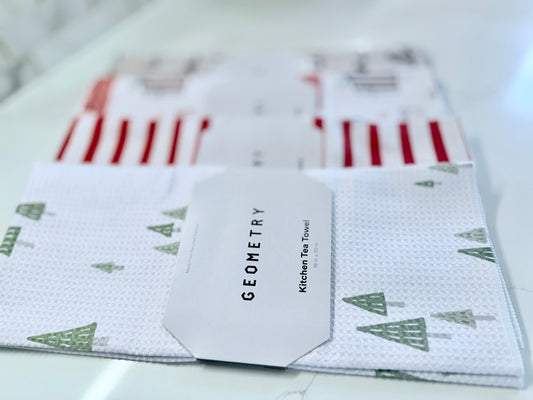 Geometry "Woodruff" Tea Towel