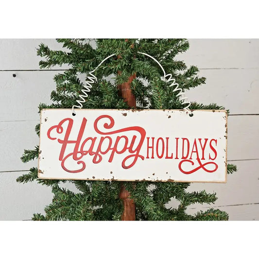 Happy Holidays Metal Sign
