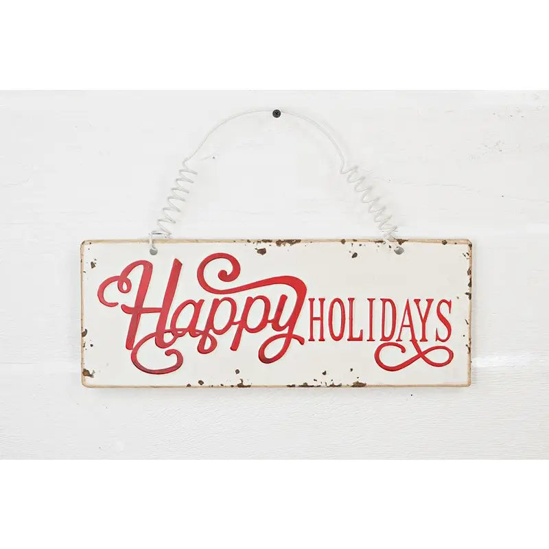 Happy Holidays Metal Sign