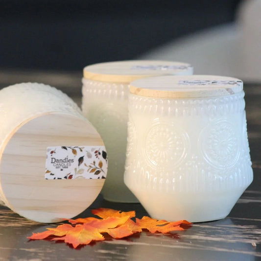 Milky Embellished Candle