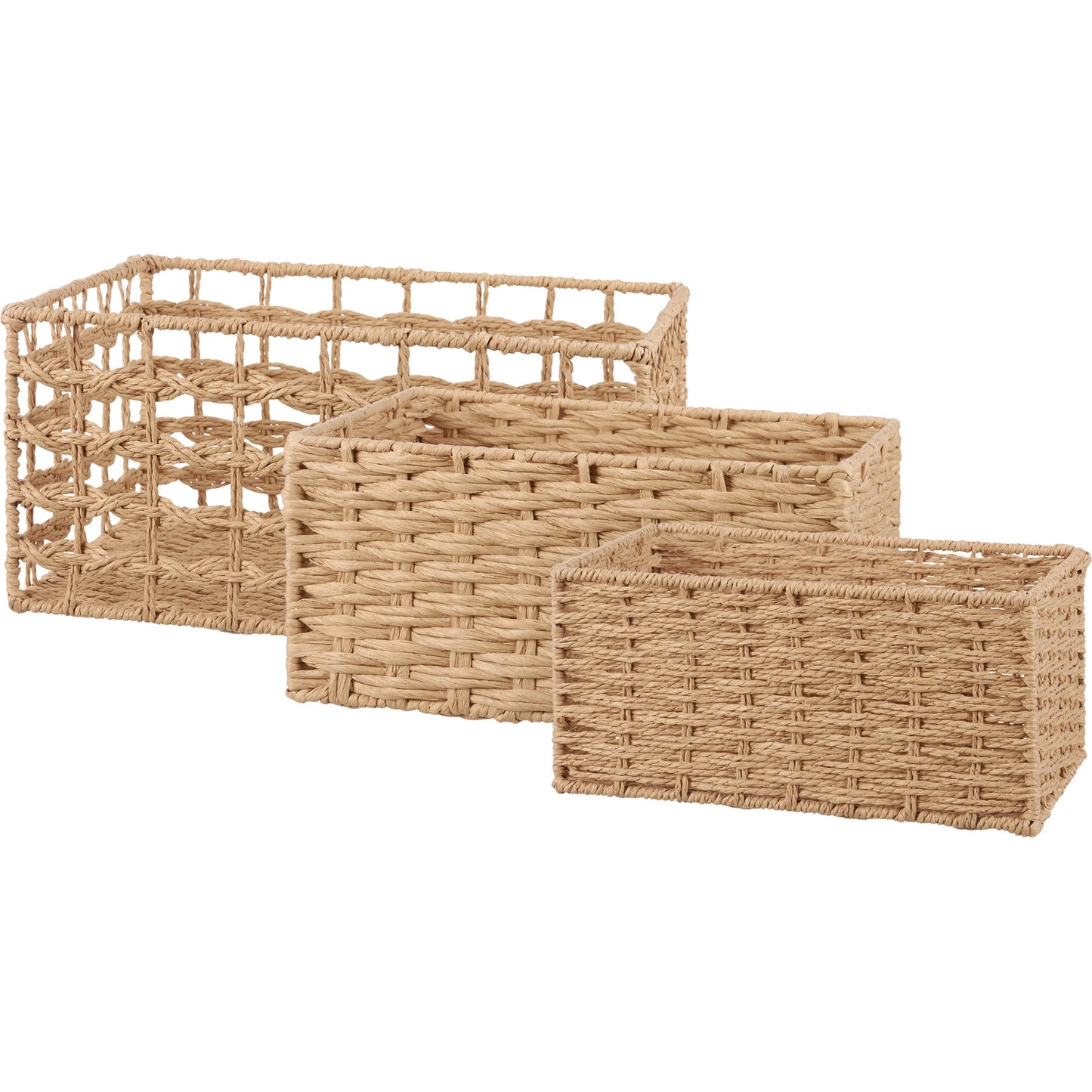 Mixed Weaves Basket Set of 3