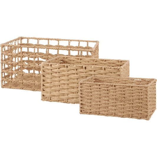 Mixed Weaves Basket Set of 3