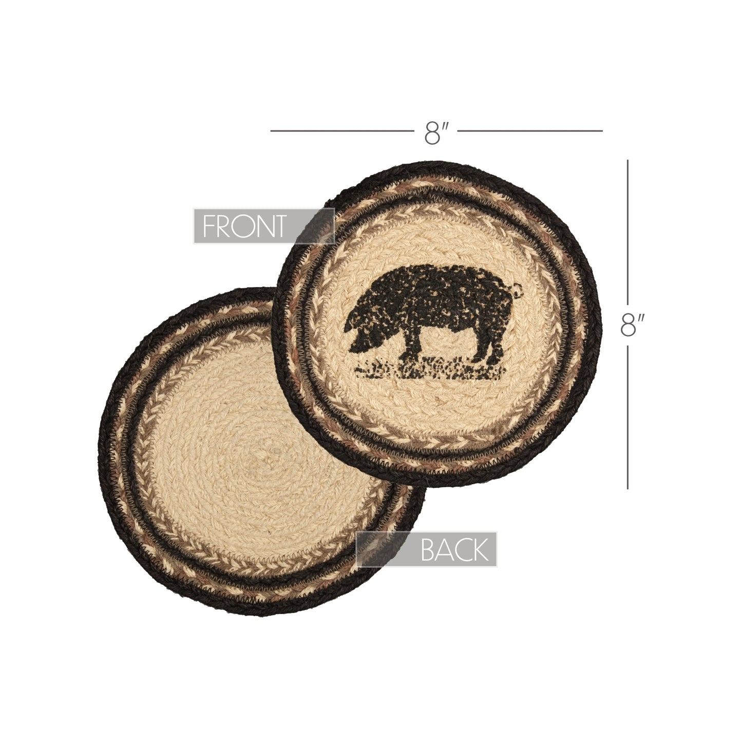 Sawyer Mill Charcoal Pig Jute Trivet