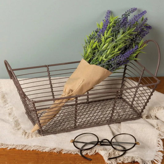 Primitives by Kathy - Small Rectangle Wire Basket