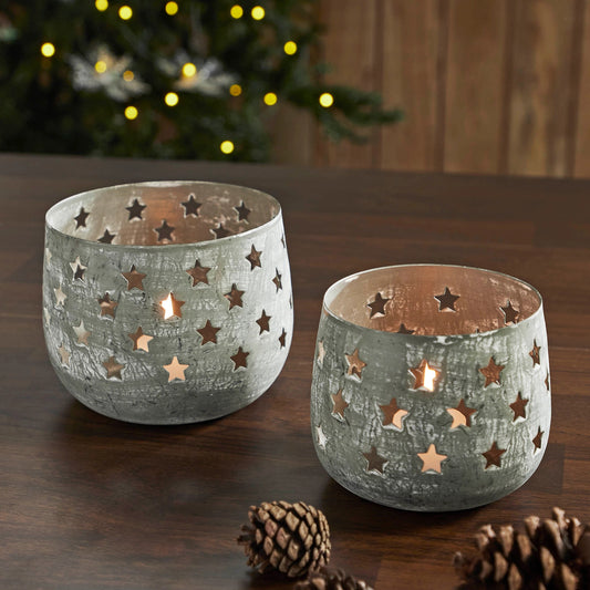 Starbright Metal Candleholder Set