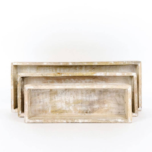 Mango Wood Trays set of 3