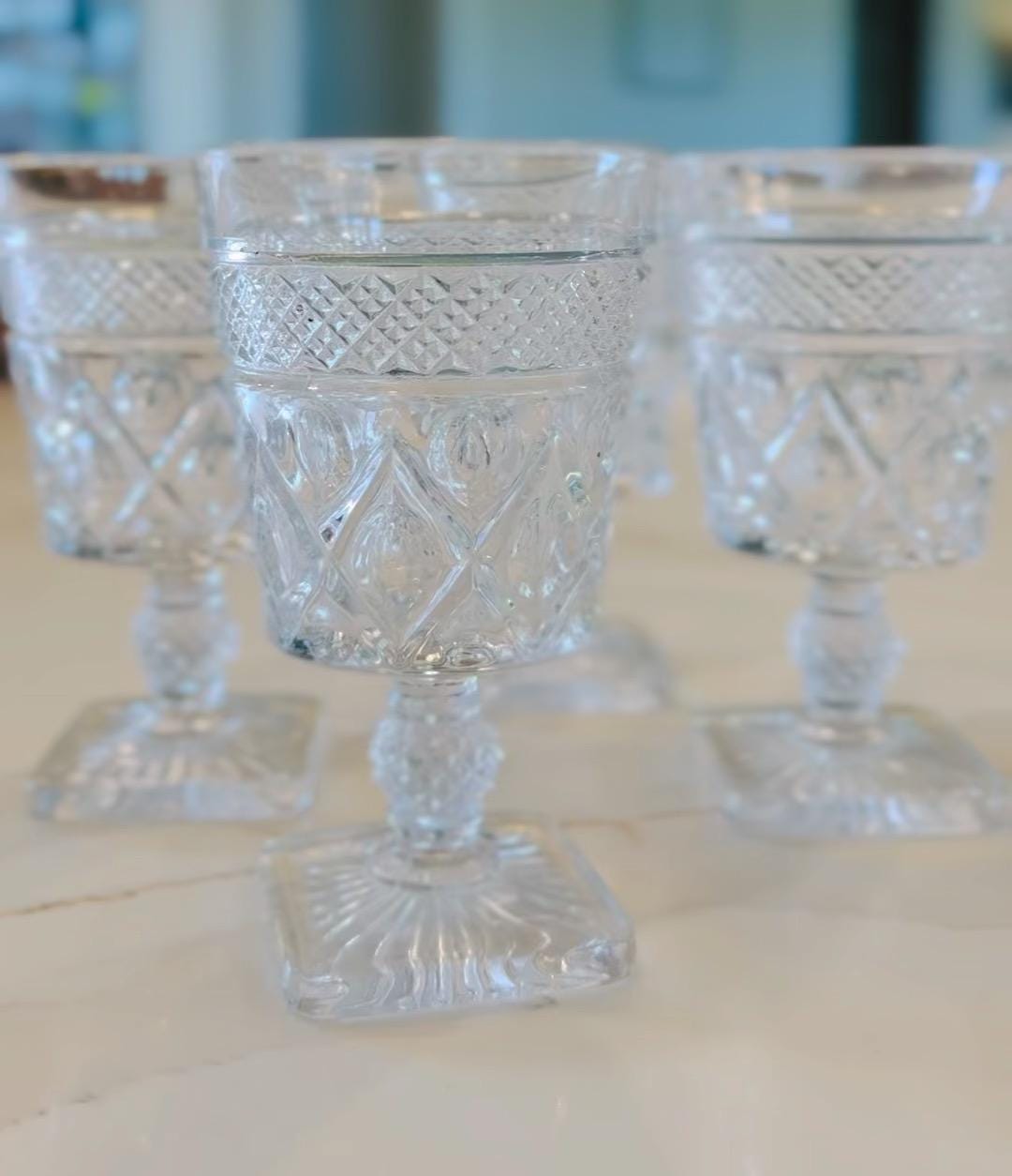 Vintage Imperial Glass Water Goblets - Set of 4