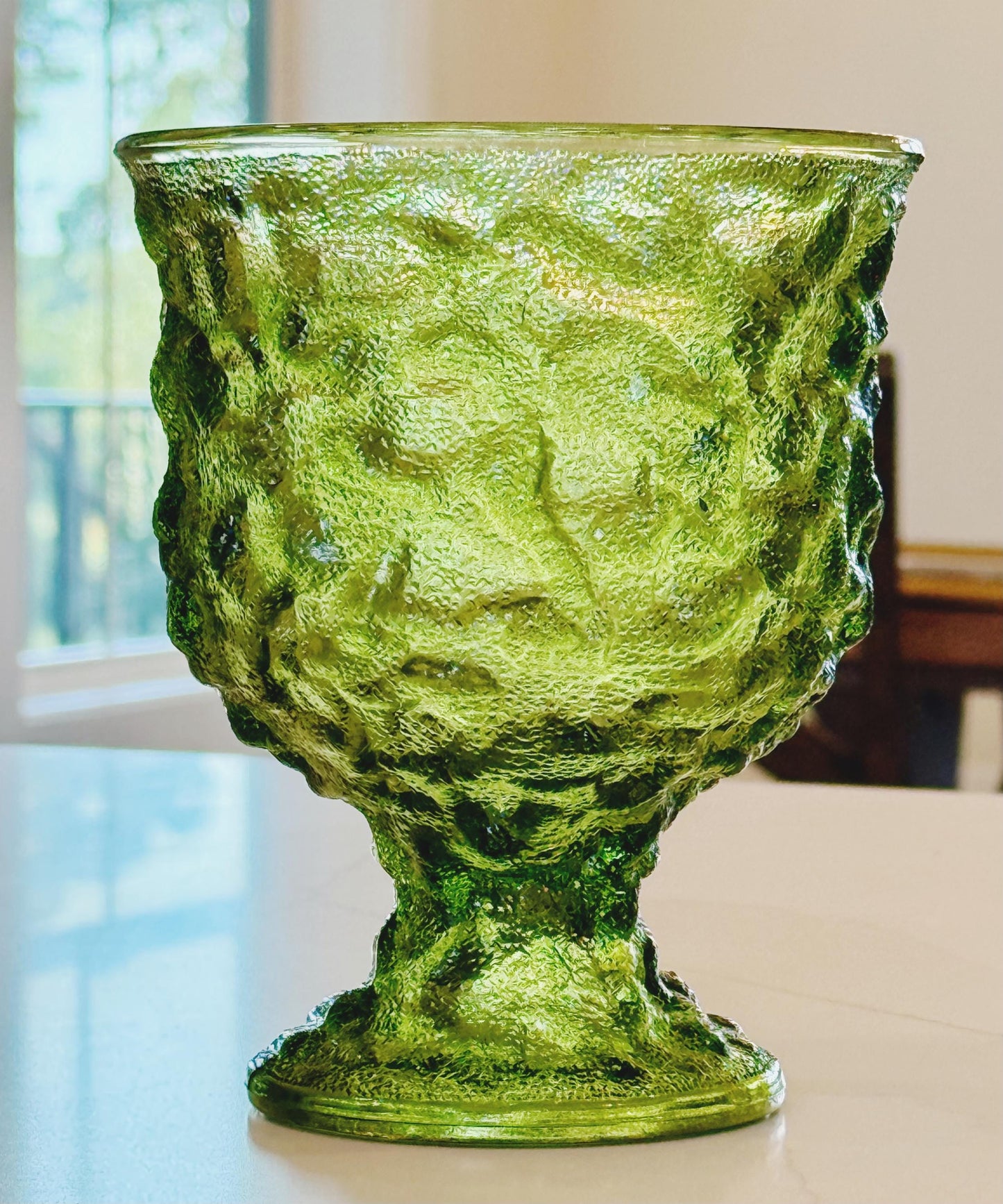 Mid Century Vintage EO Brody Green Goblet Candy Dish-Vase-Bowl