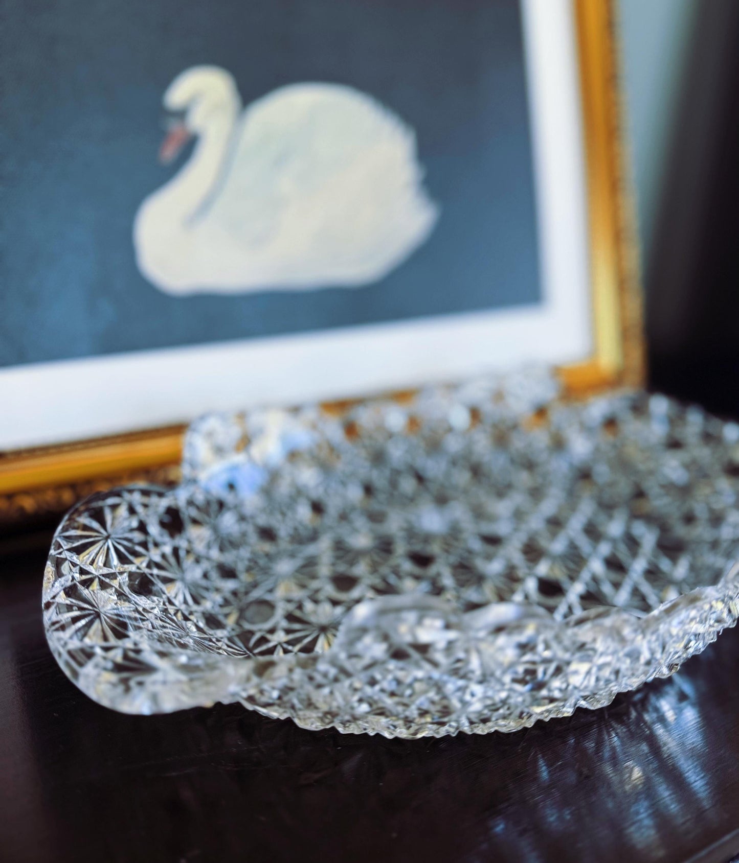 Vintage Scalloped Glass Bowl: Daisy & Button, Early American Pattern