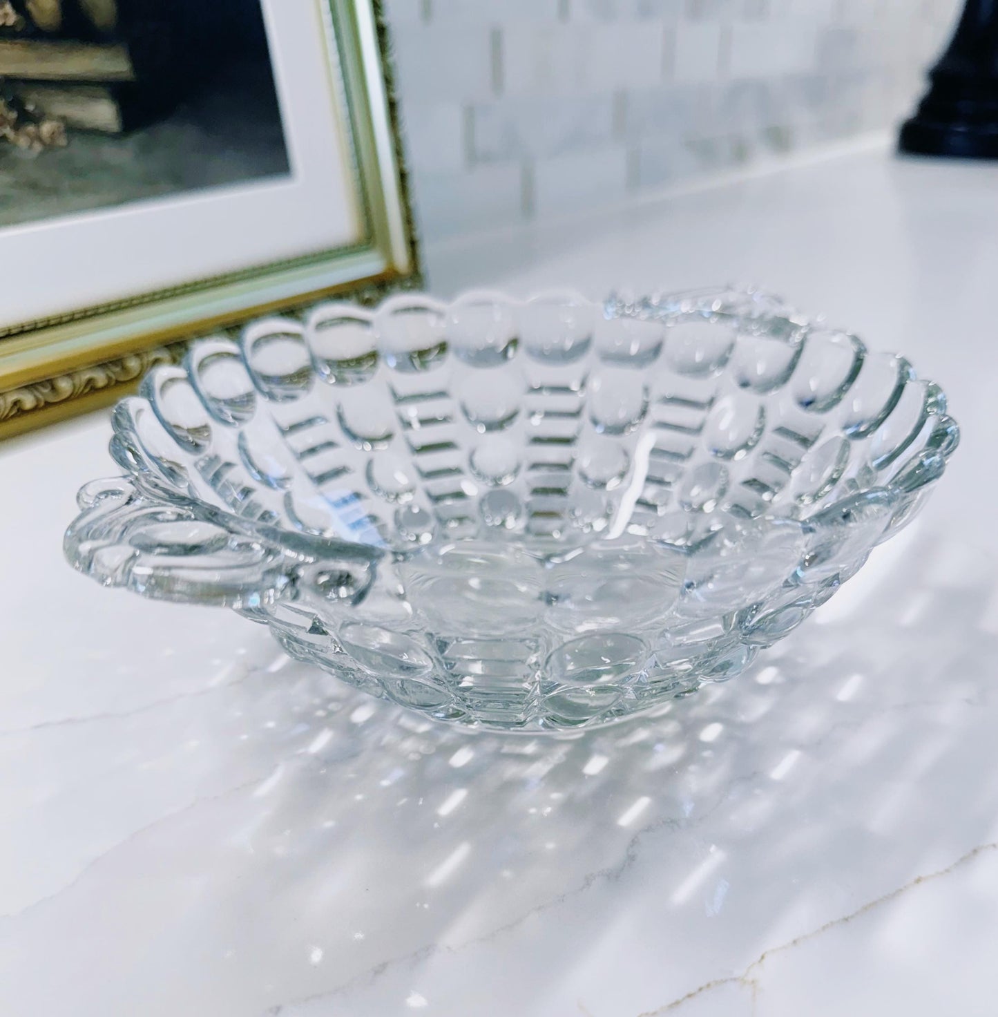 Mid Century Anchor Hocking Bubbles and Bars Bowl