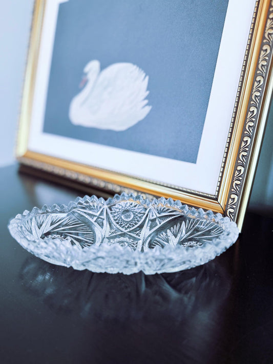 Vintage Imperial Glass Sawtooth Star Dish