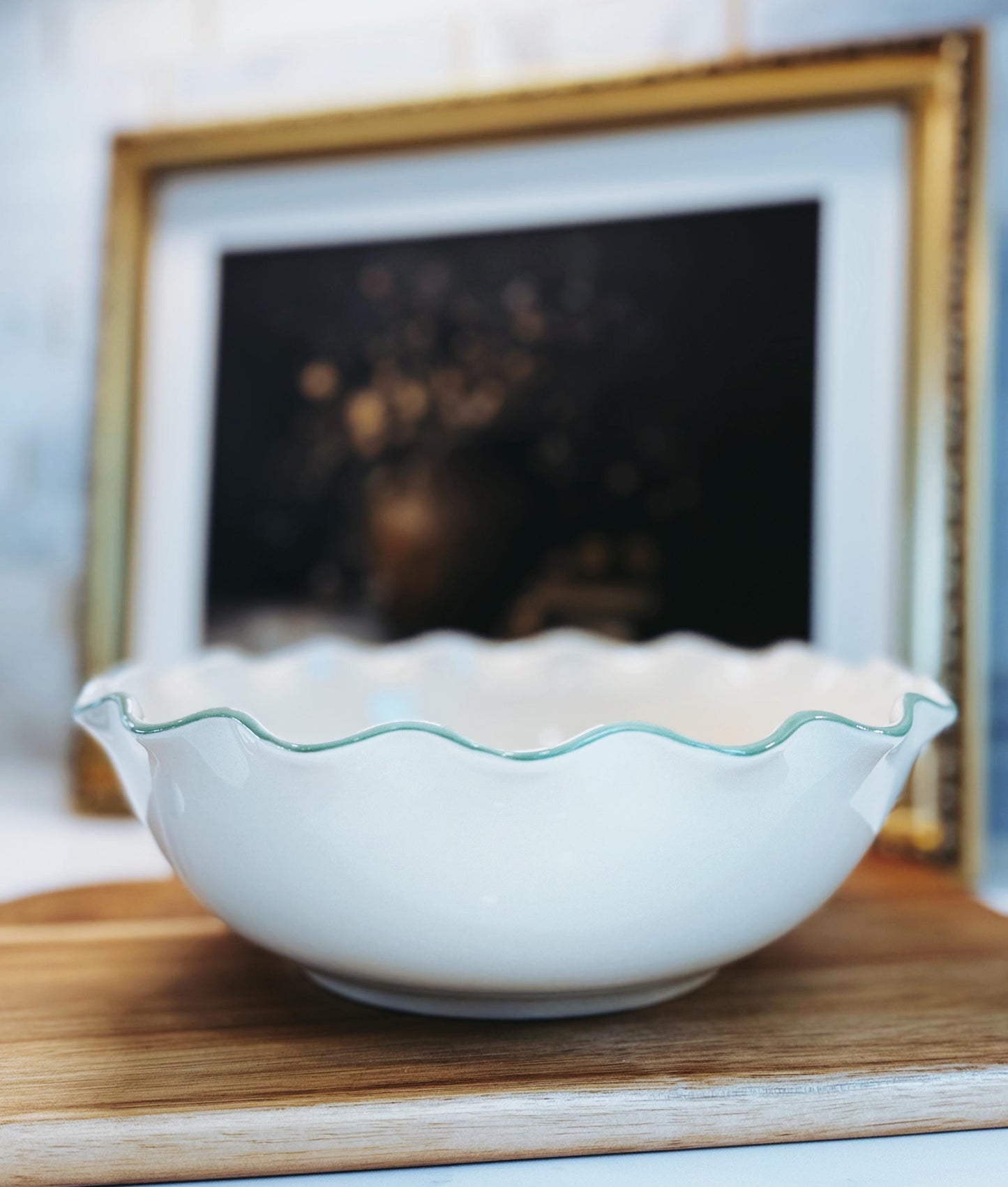 Pfaltzgraff Garden Party fluted edge serving bowl