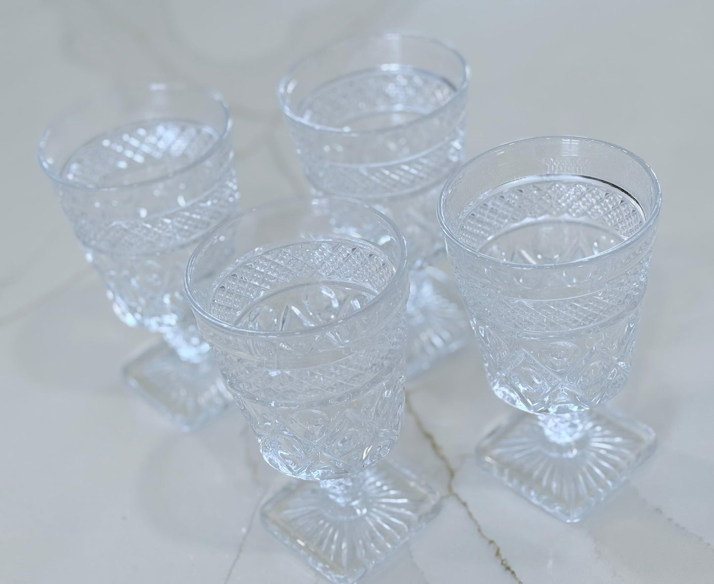 Vintage Imperial Glass Water Goblets - Set of 4