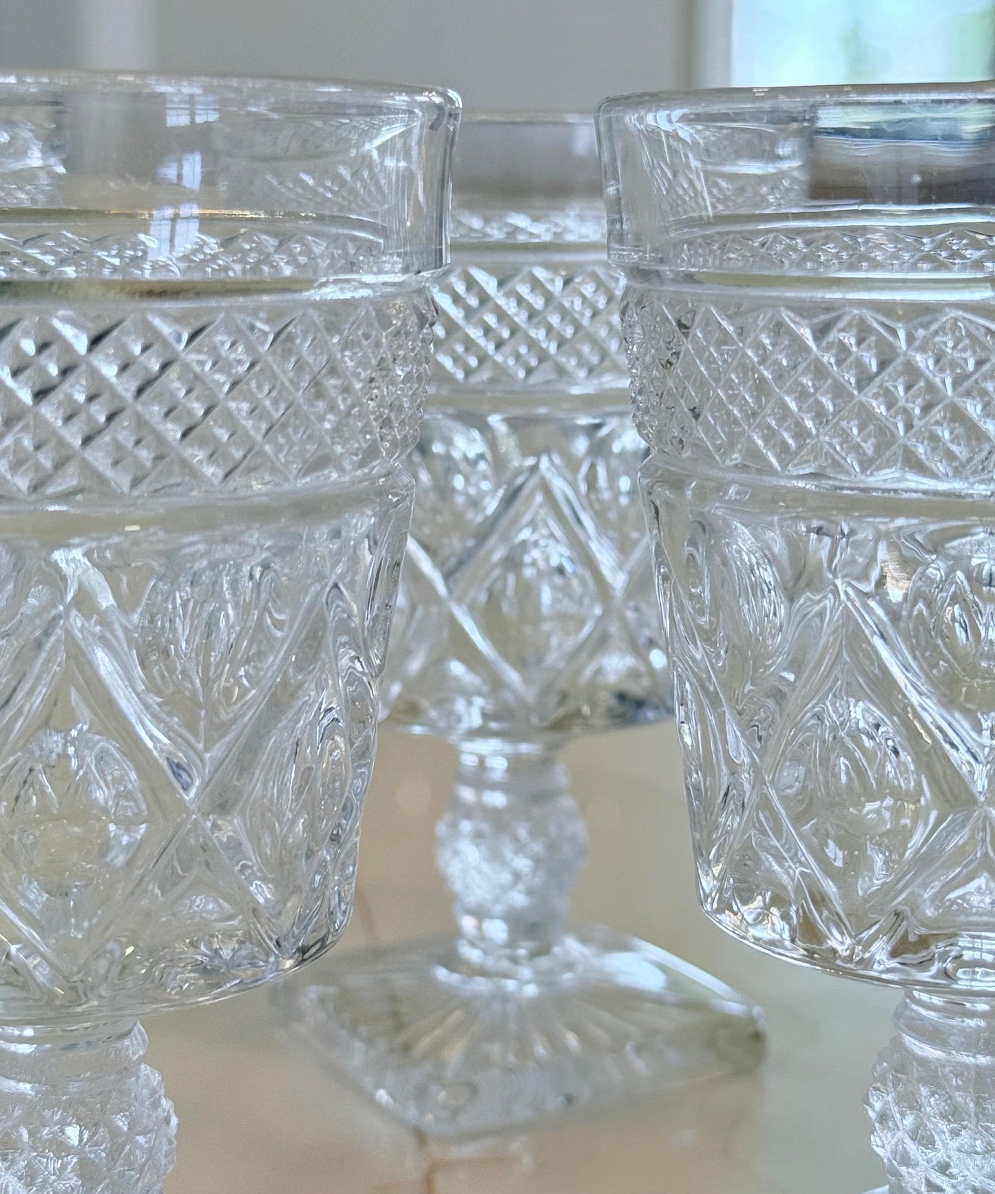 Vintage Imperial Glass Water Goblets - Set of 4