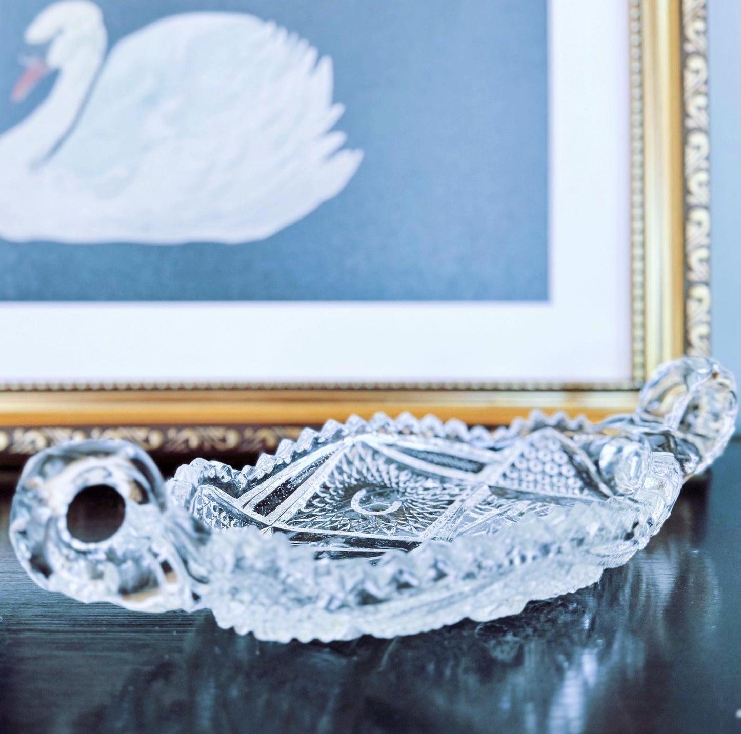 American Brilliant Cut Glass Relish Tray-Candy Dish