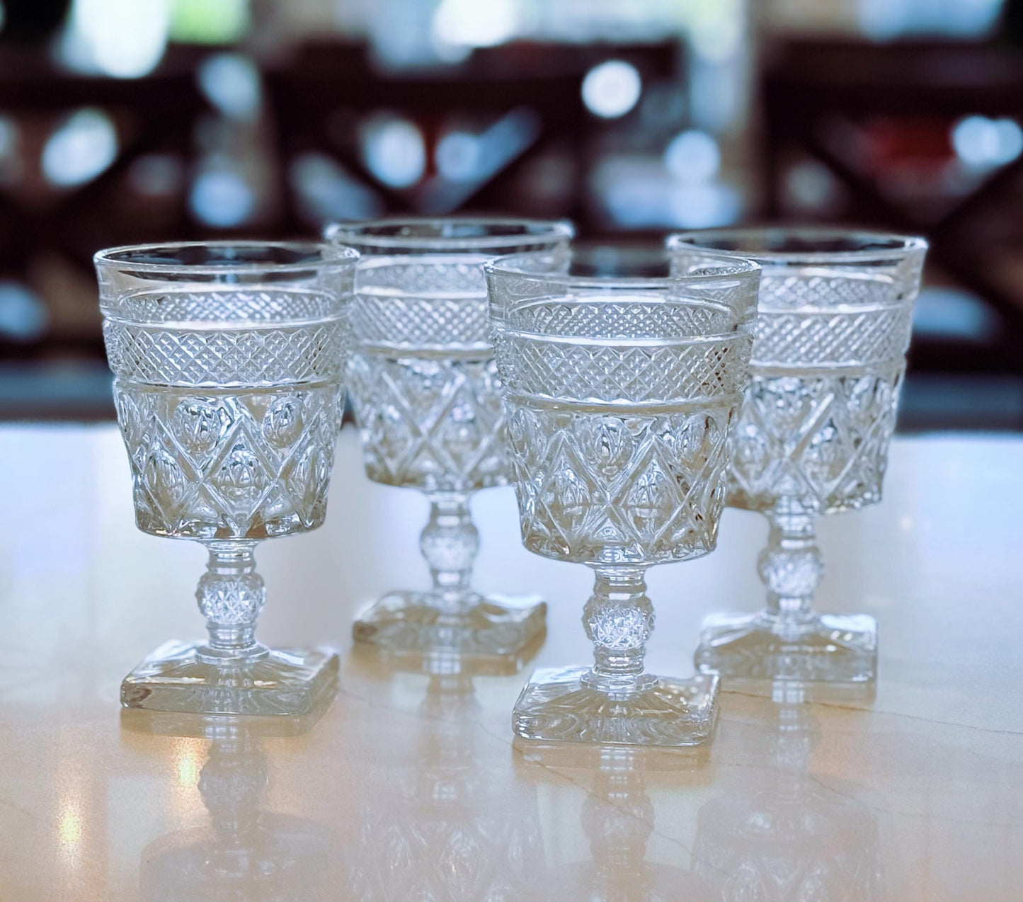 Vintage Imperial Glass Water Goblets - Set of 4