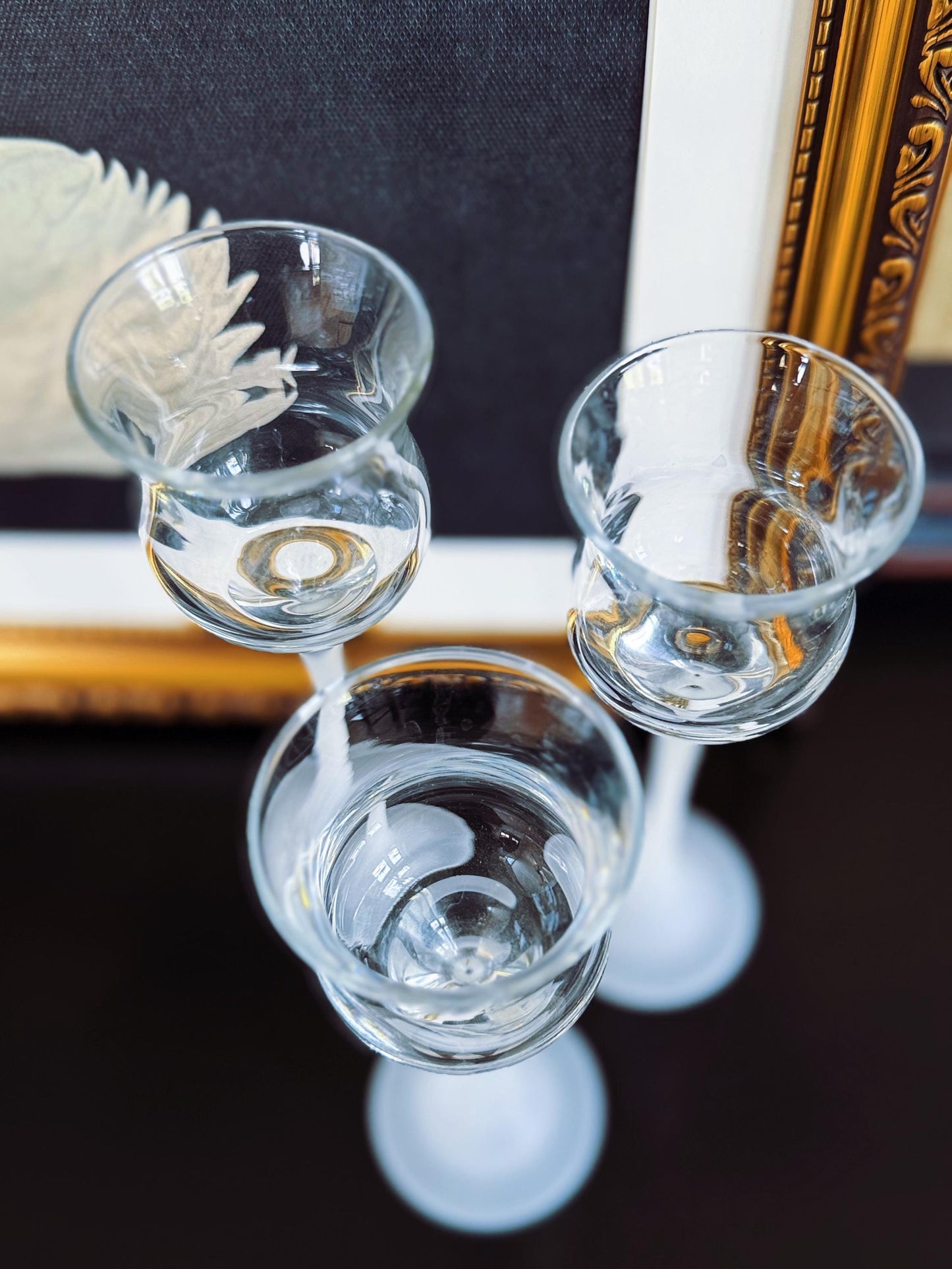 Vintage Partylite Iced Trio Candle Holder Set